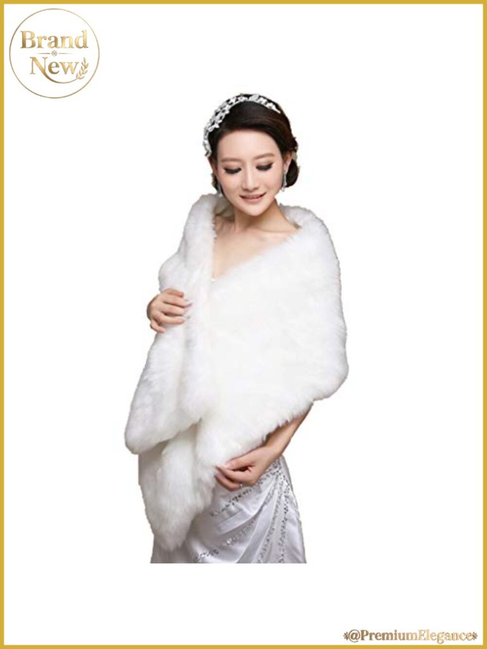 Faux Fur Capelet Wrap Shawl Wedding Bridal Shoulder Cape